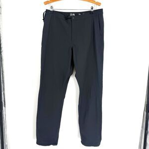 Mountain Hardwear Pants Black Softshell Hiking Outdoor Camp Belted Men 36x34